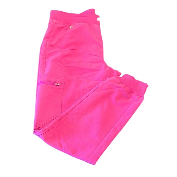 Figs Pants - FIGS Zamora Jogger Scrub Pants Bright Fuchsia Pink Small EUC